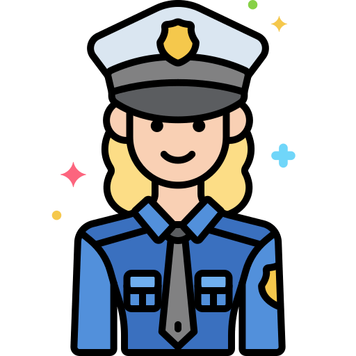 mujer-policia icono