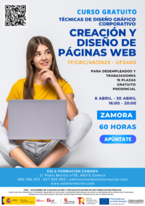 Curso gratuito Zamora paginas web